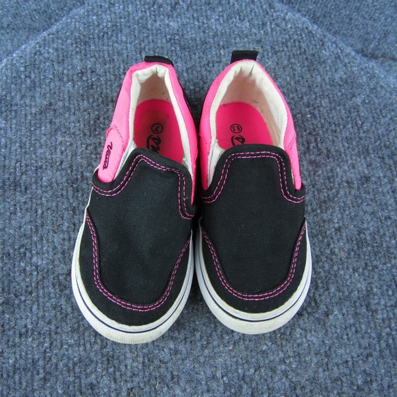 Nike‎ Girls Slip-On Shoes Black Fabric Slip On Size T 7 Medium - Picture 3 of 9